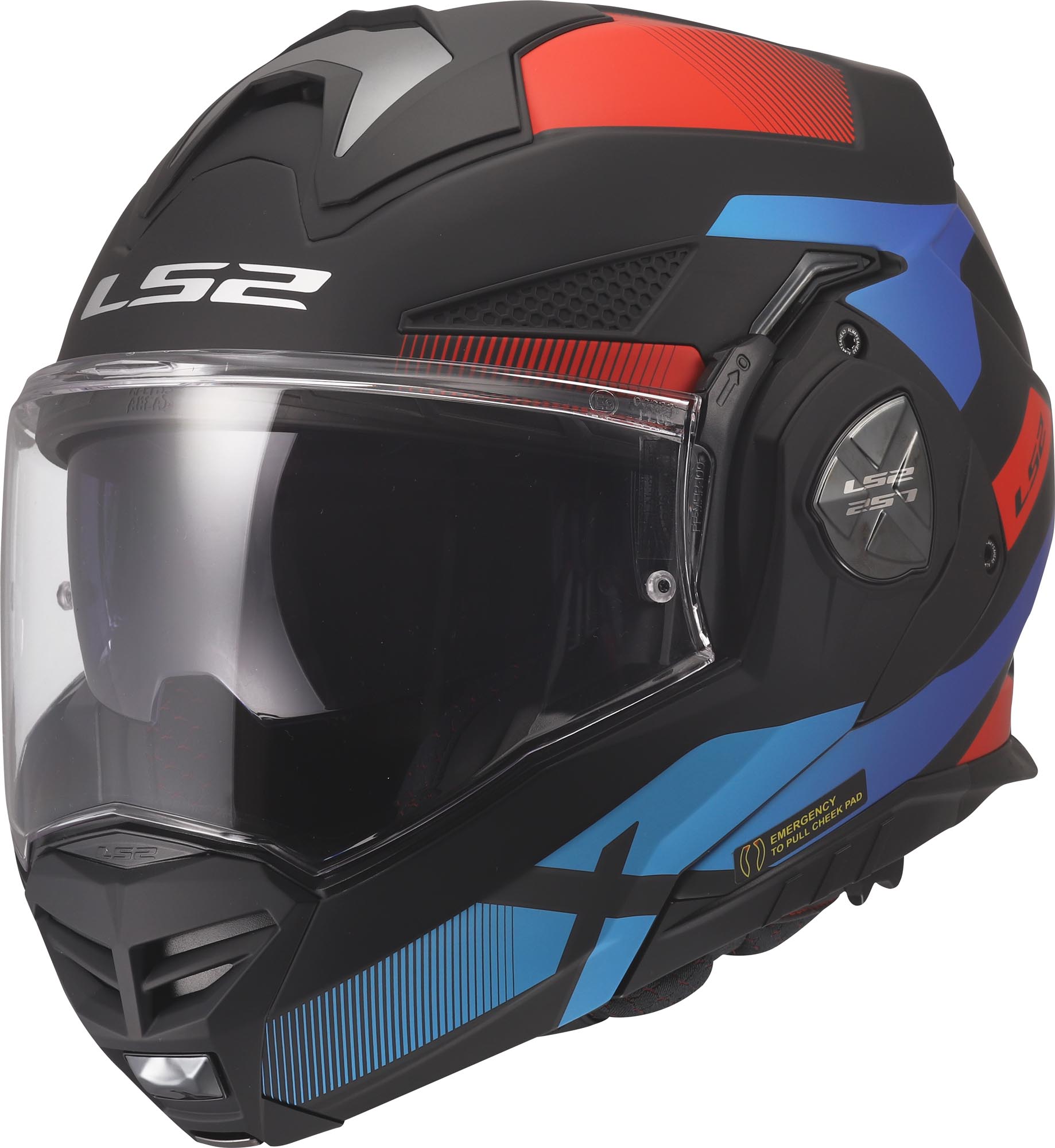 LS2 FF901 Advant X Nova Klapphelm schwarz/rot/blau L (59/60) Abbildung 1