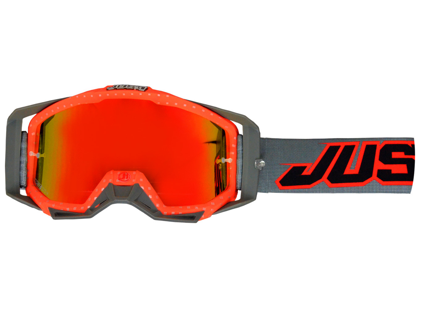 Just1 Iris Motocross Ochelari de protecție Negru/Alb/Roșu Figura 1