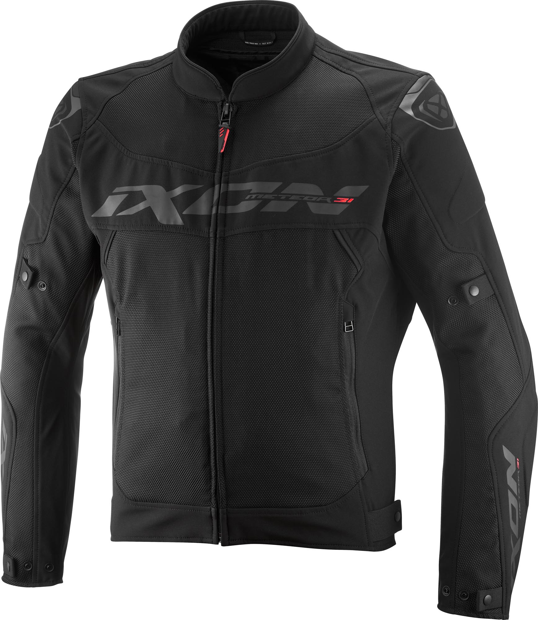 Ixon Meteor 31 wasserdichte Motorrad Textiljacke schwarz L Abbildung 1