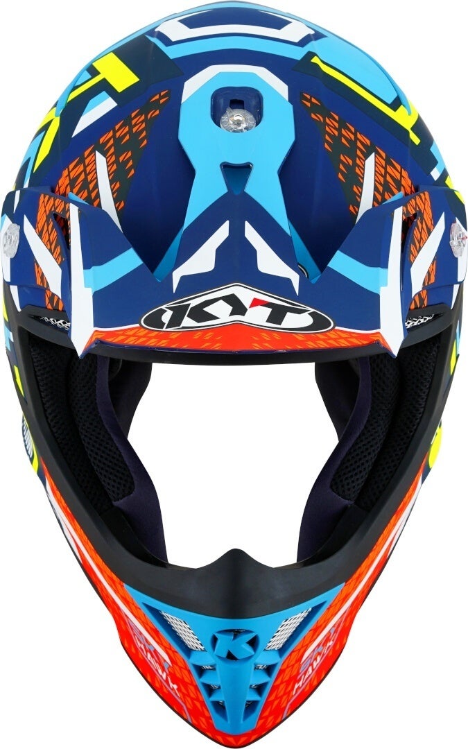 KYT Skyhawk Hyperflow Casque de motocross bleu mat/rouge XL (61/62) Figure 8