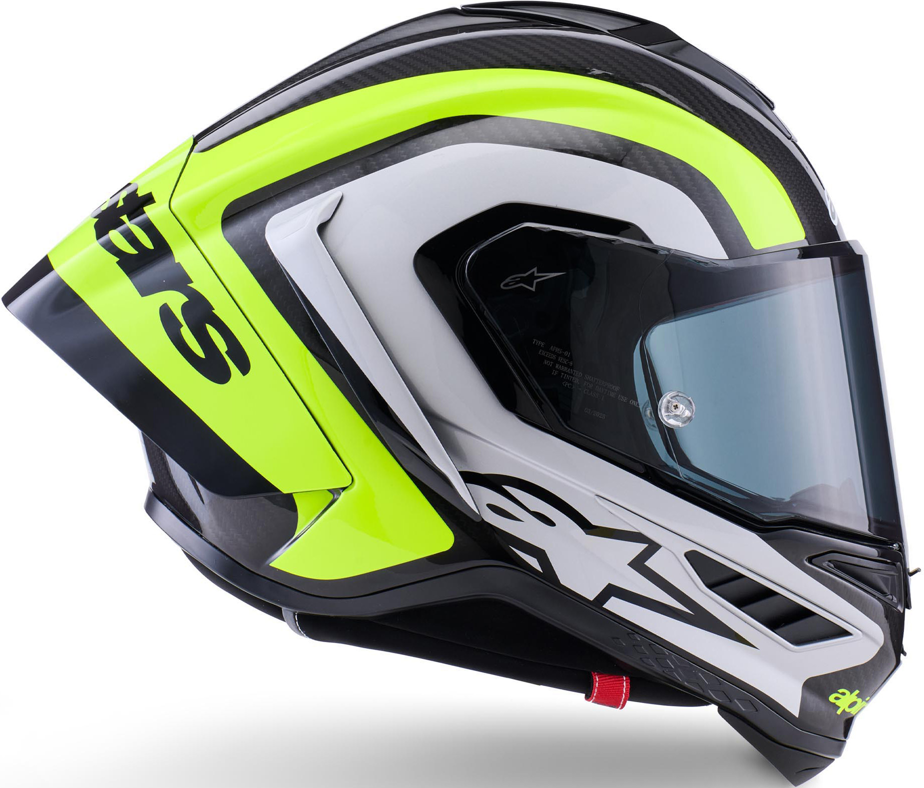 Alpinestars Supertech R10 Arius Casque Noir/Blanc/Néon-jaune S (55/56) Figure 4