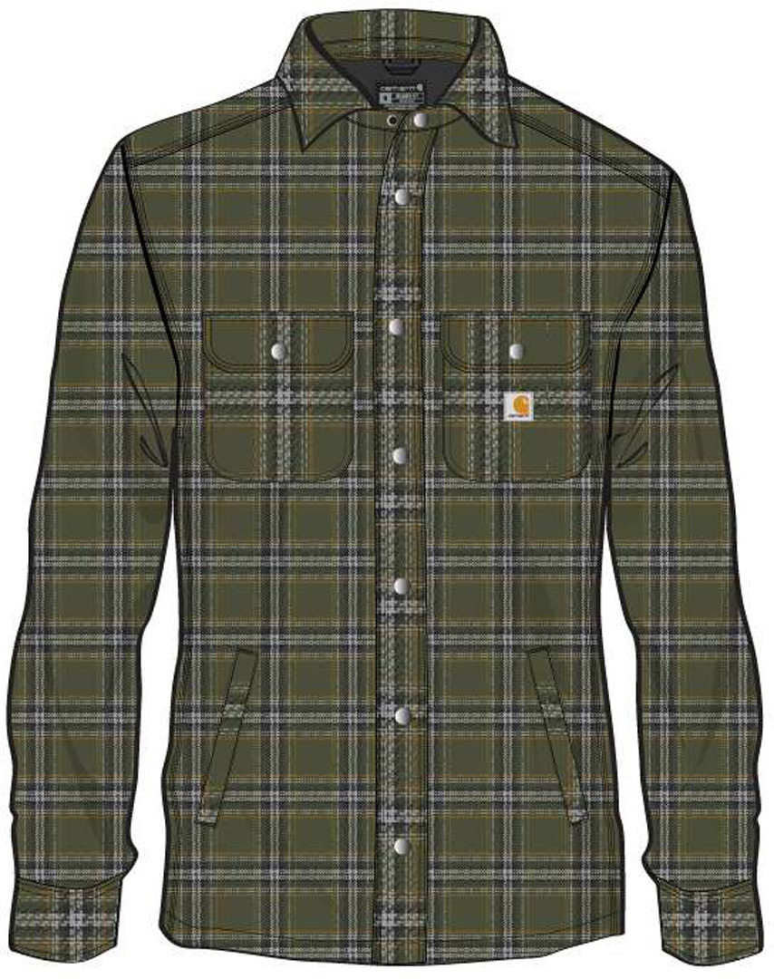 Carhartt Flannel Sherpa Lined Skjorta Grön XXL Figur 2