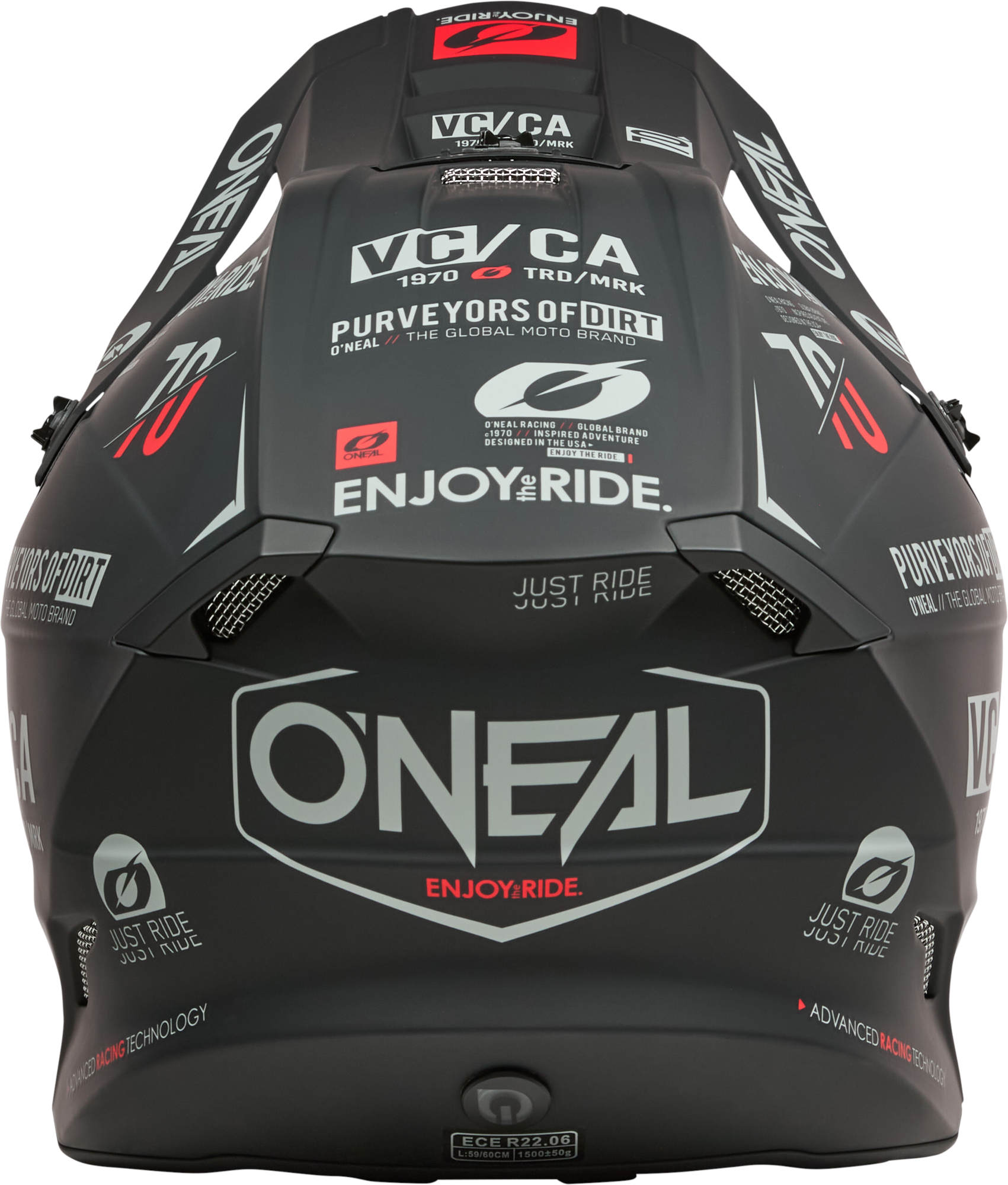 Side view of Oneal 5SRS Polyacrylite BRAND Motocross Helmet