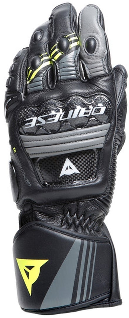 Dainese Druid 4 Motorcykelhandsker sort/grå/gul S Figur 2