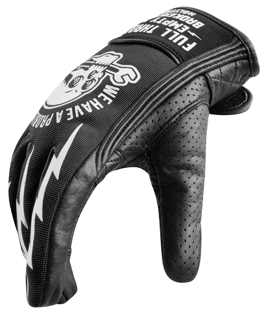 HolyFreedom Tools perforierte Motorradhandschuhe schwarz/weiß M Abbildung 2