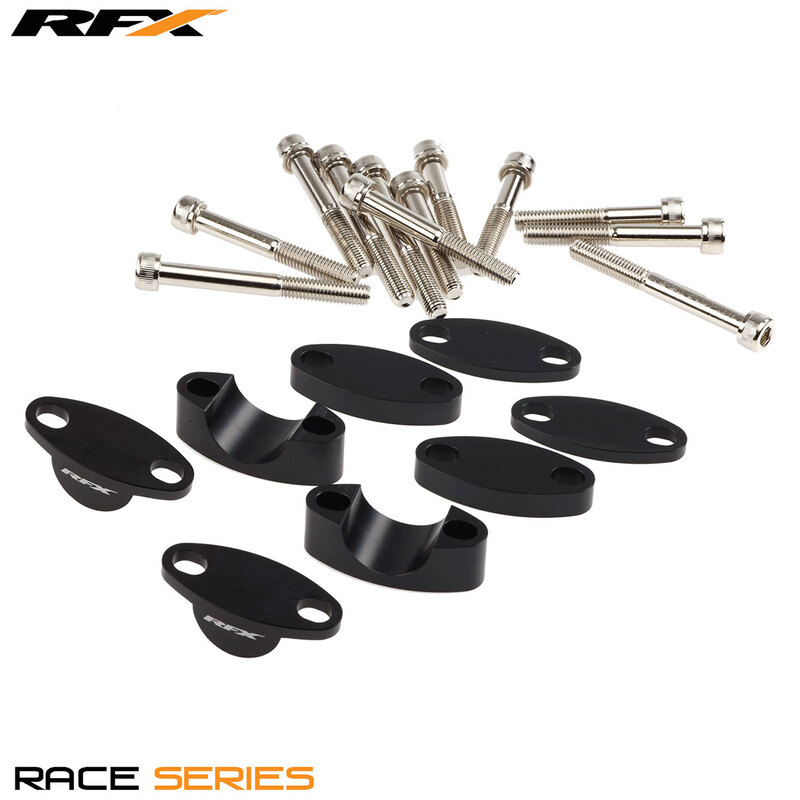 RFX kit rehausseur de guidon de course 22,2 mm (noir) rehausseurs universels 25 mm/30 mm/35 mm/40 mm