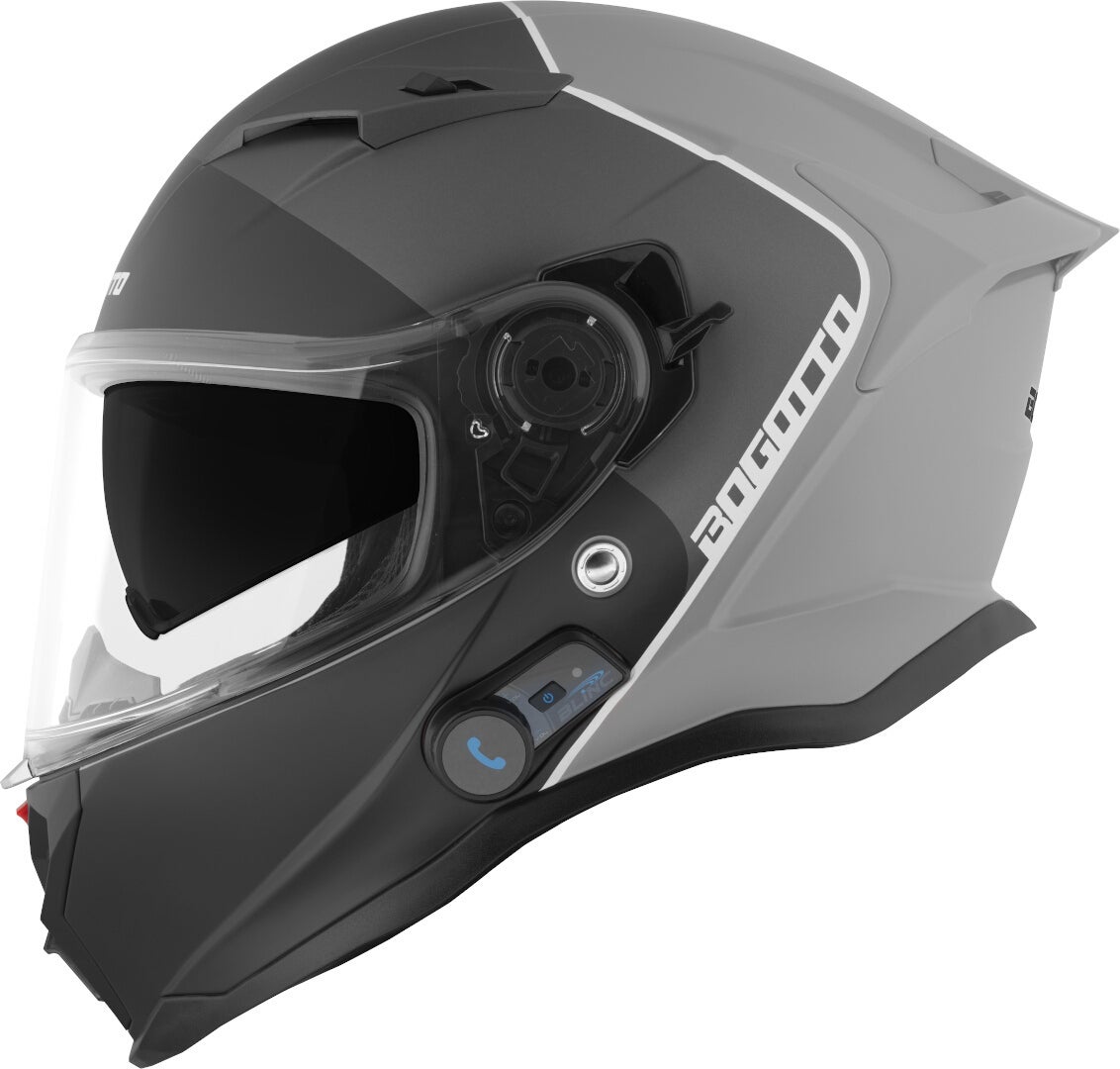 Bogotto H153 BT SPN Bluetooth Hjelm sort mat/grå L Figur 8