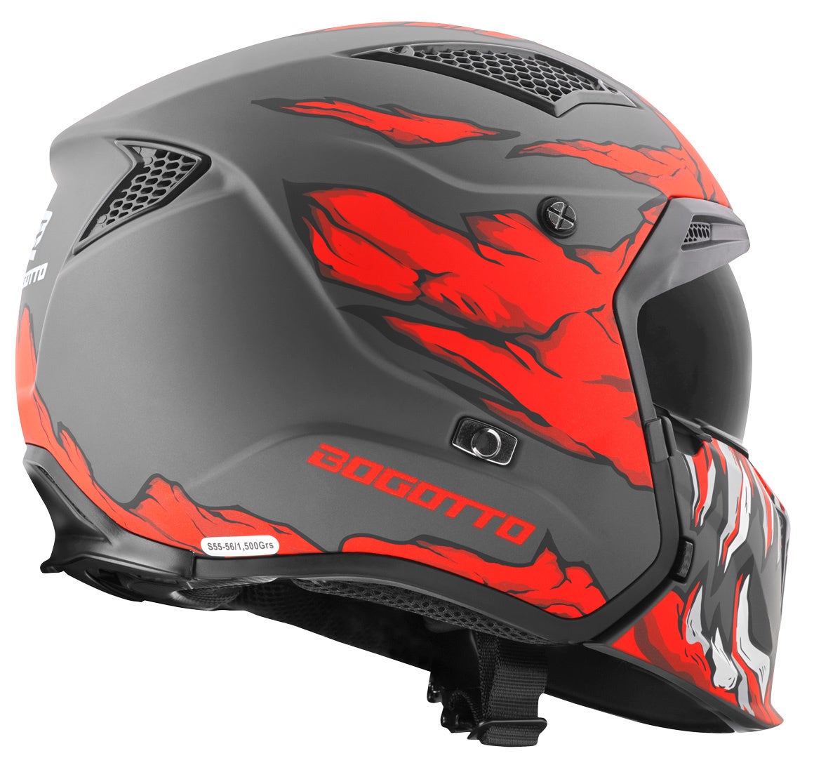 Bogotto Radic Skulash Casco rosso/nero L Figura 17