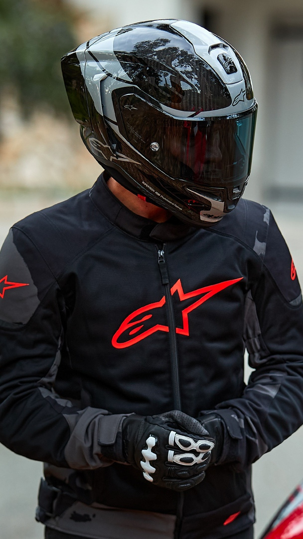 Alpinestars Supertech R10 Element Carbon Helm schwarz/silber M (57/58) Abbildung 8