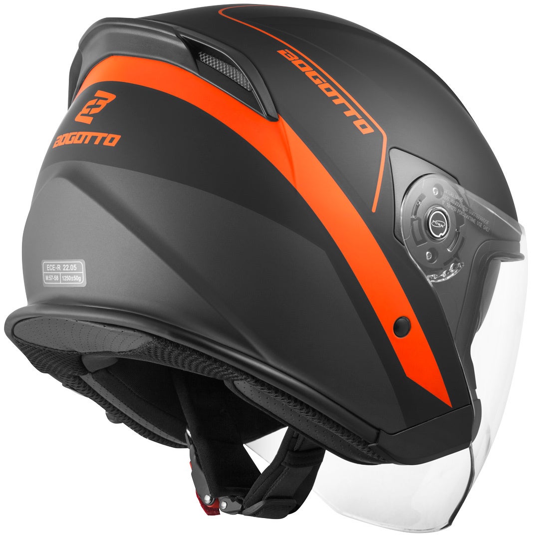 Bogotto V586 Detri Jethelm schwarz matt/orange M Abbildung 2