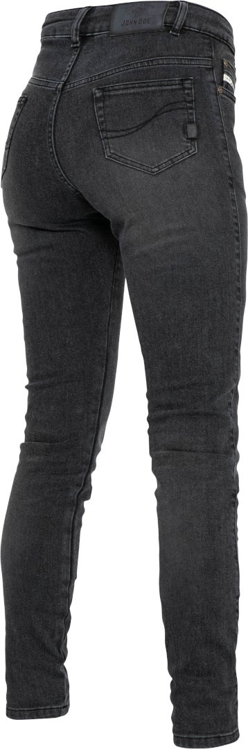 John Doe Jane High Mono XTM Dame Motorcykel Jeans Sort vask 32/30 Figur 4