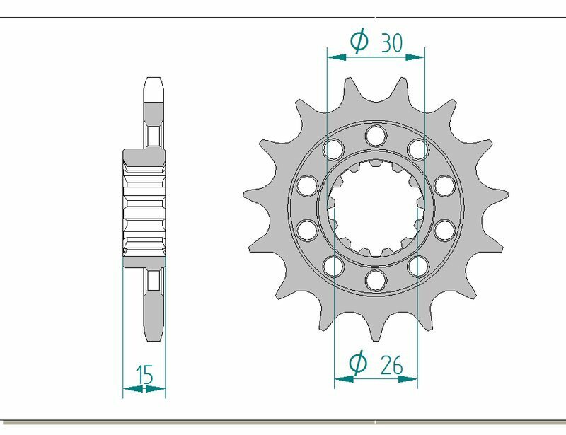 AFAM Kedjesats 525XHR3 16/45 Standard - Standard Bakdrev 164800 Figur 4