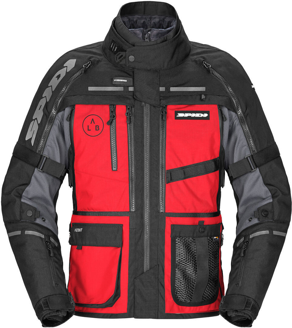 Spidi Hard Track 3 H2Out waterproof Motorcycle Textile Jacket red 3XL Figure 1