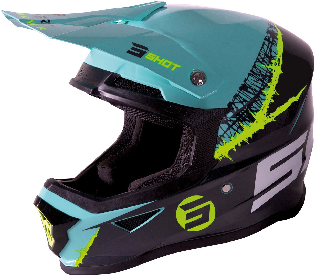 Shot Furious Storm Casco Motocross nero/verde S (55/56) Figura 1