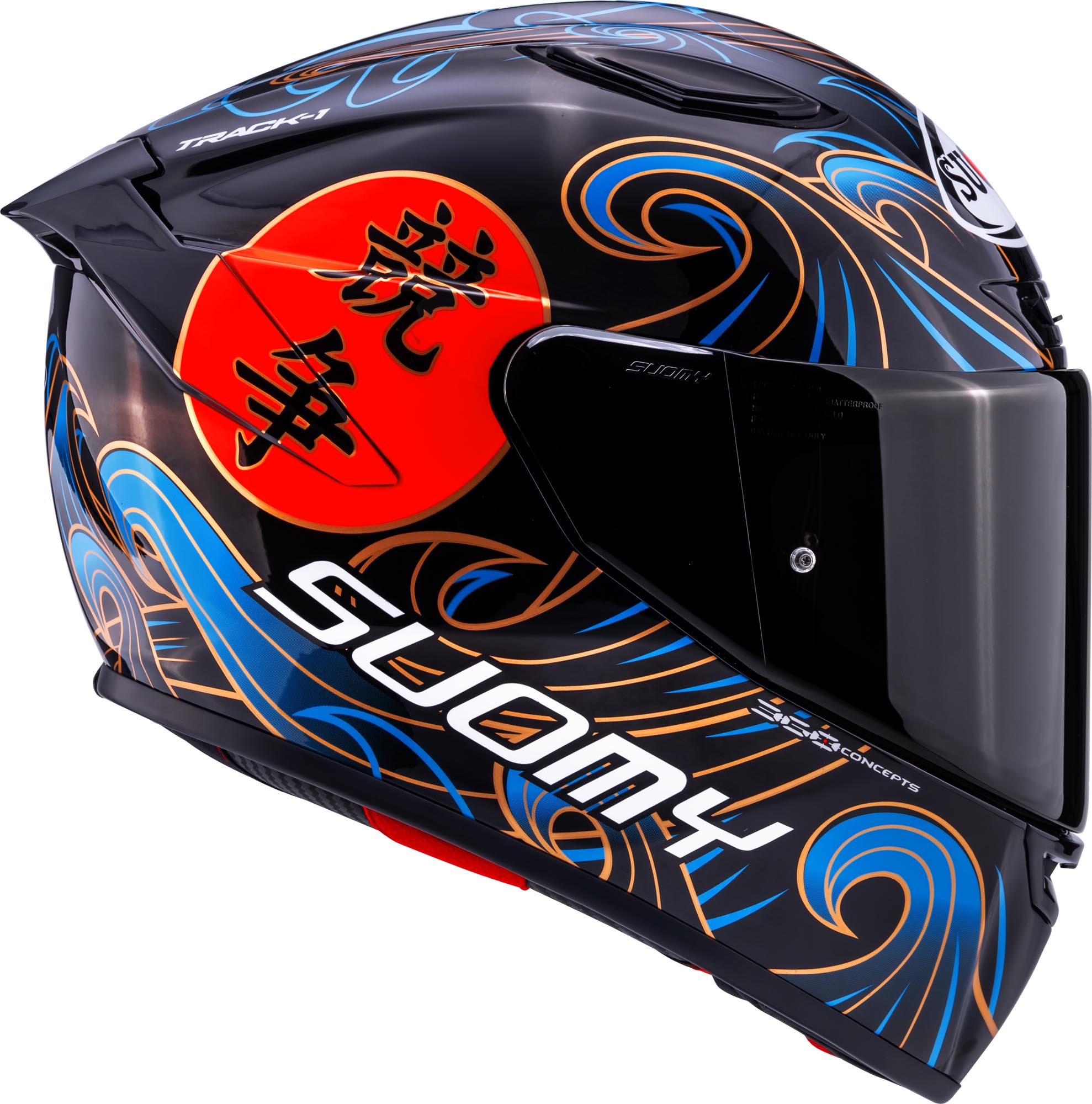 Suomy Track-1 Waves Helm zwart/blauw XXL (63) Figuur 6