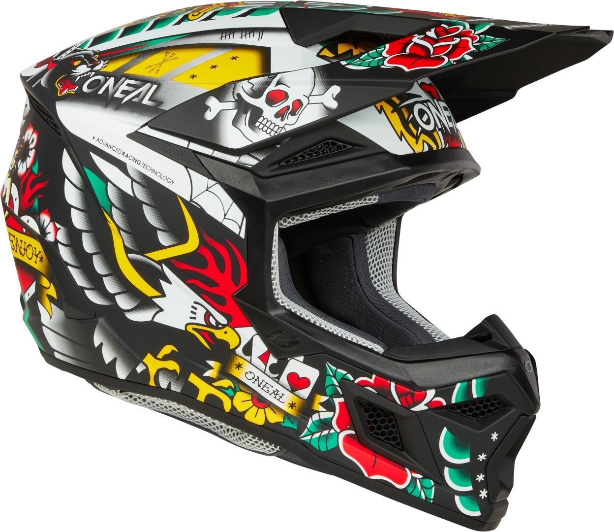 Oneal 3SRS Inked Casco da motocross Multicolore 2XL Figura 3