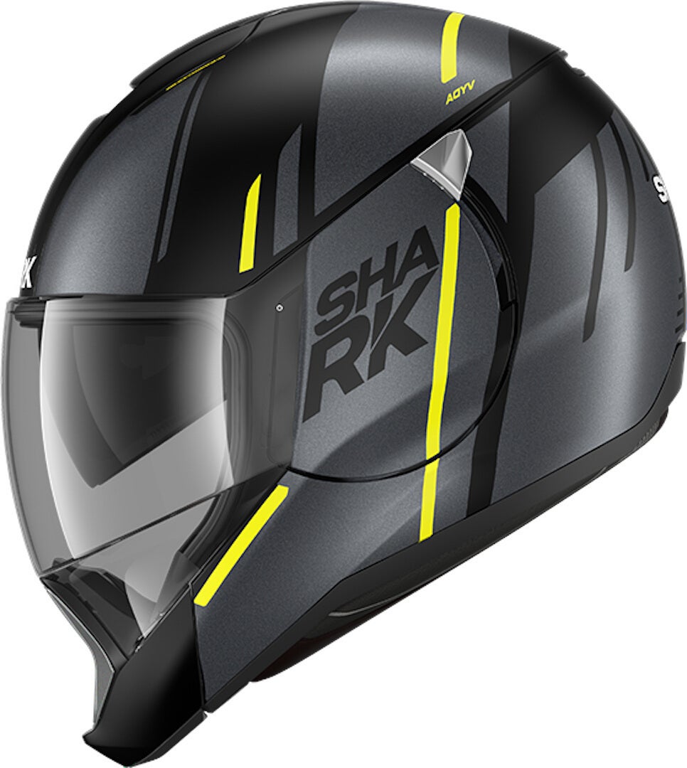 Shark Evojet Vyda Mat Helmet black/yellow L (59/60) Figure 3