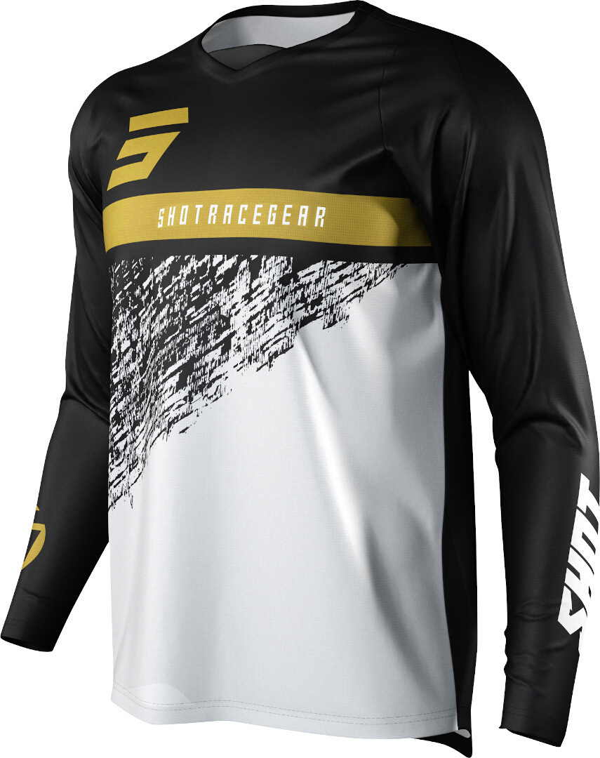 Shot Devo Roll Motocross Jersey valkoinen/musta/kulta M Kuva 1