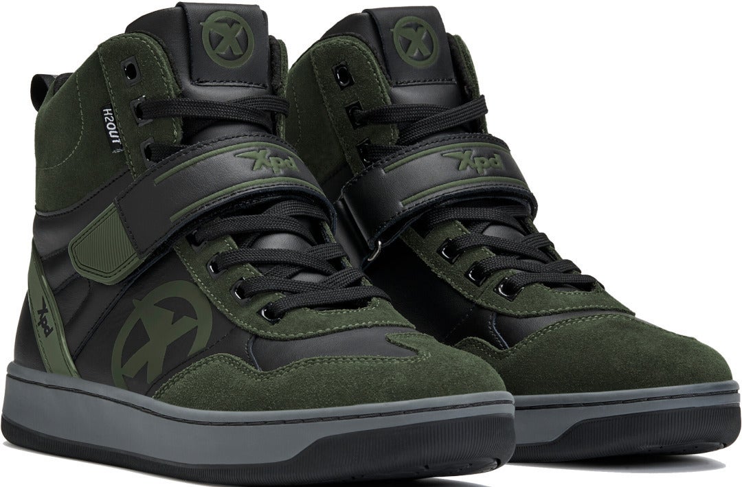 XPD Moto Pro H2Out Chaussures de moto imperméables Vert/Noir 38 Figure 2