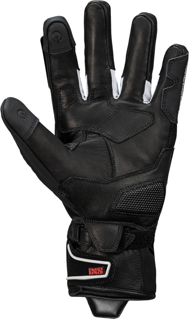 IXS Rapid-STX 1.0 vattentät Damer Motorcykel Handskar svart/vit/rött S Figur 2