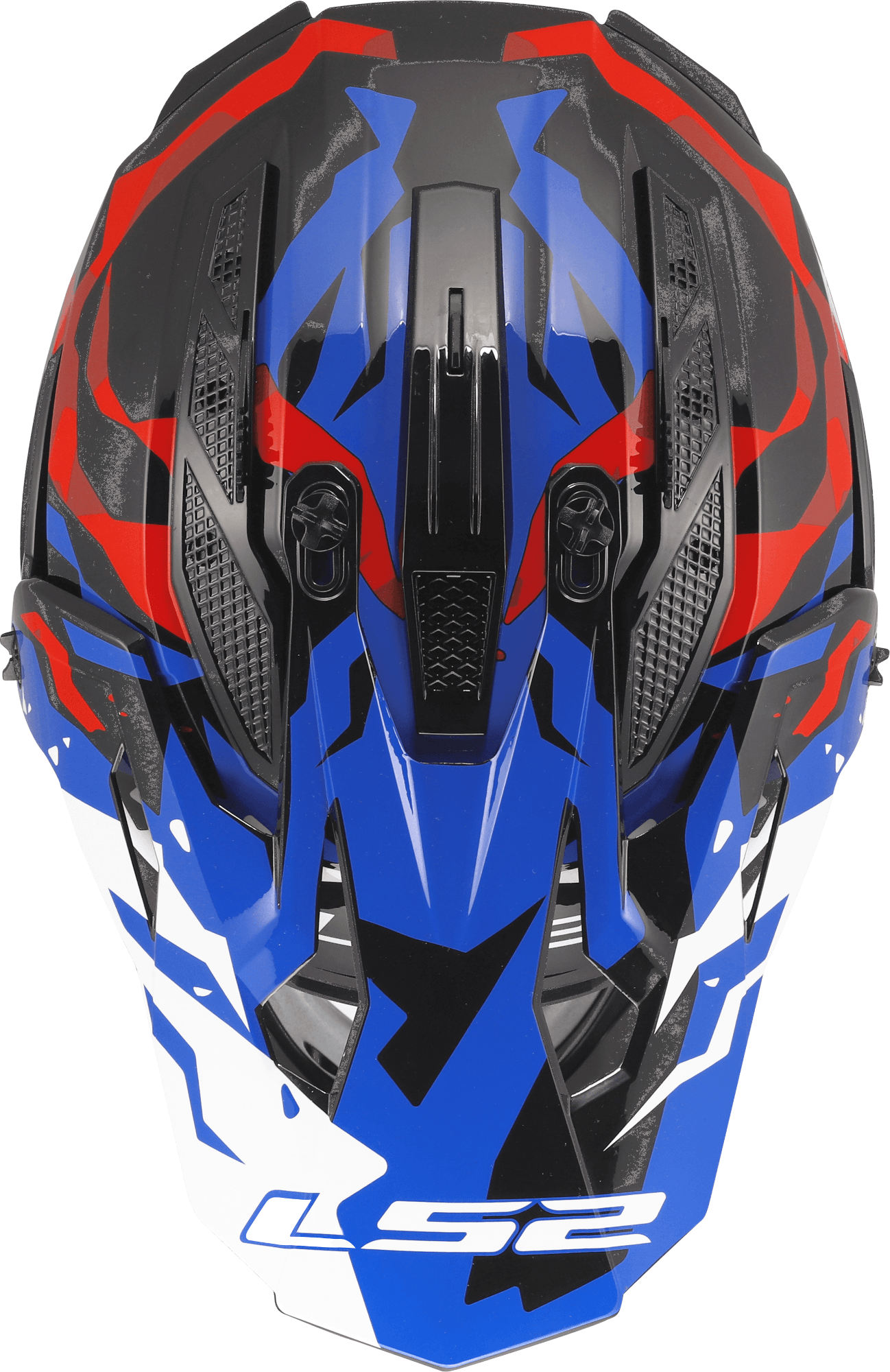 LS2 MX708 Fast II Grotesk Casco de motocross blanco/azul/rojo S (55/56) Figura 10