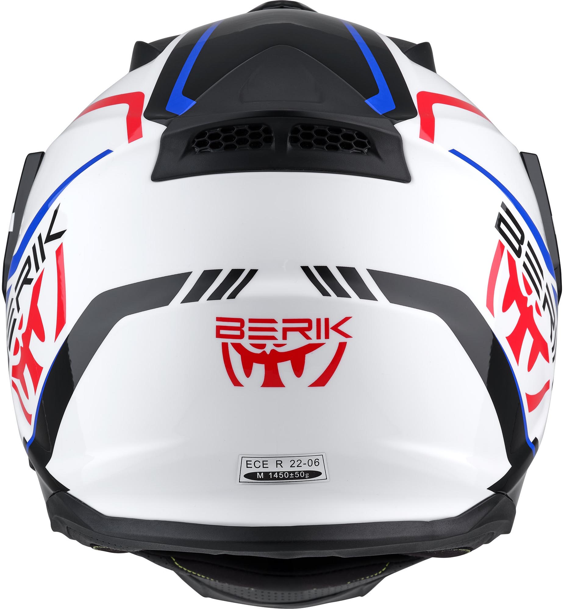 Berik MX313 Volstom Adventure Pro Enduro Cască Alb/Albastru/Roșu XL Figura 4