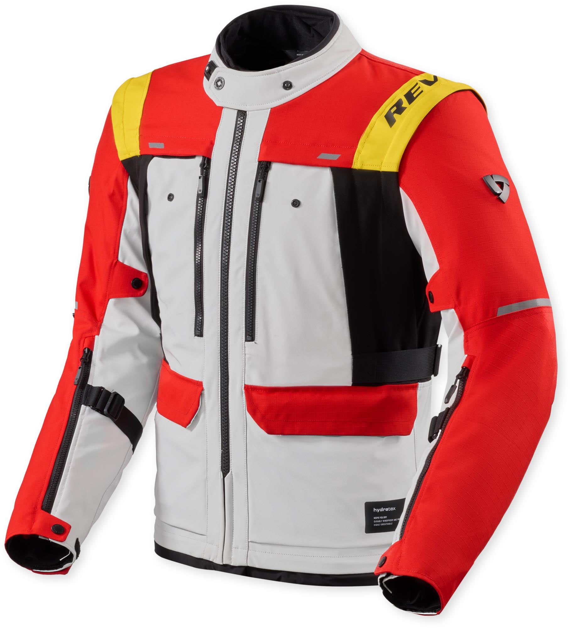 Revit Offtrack 3 H2O wasserdichte Motorrad Textiljacke rot/weiß S Abbildung 1