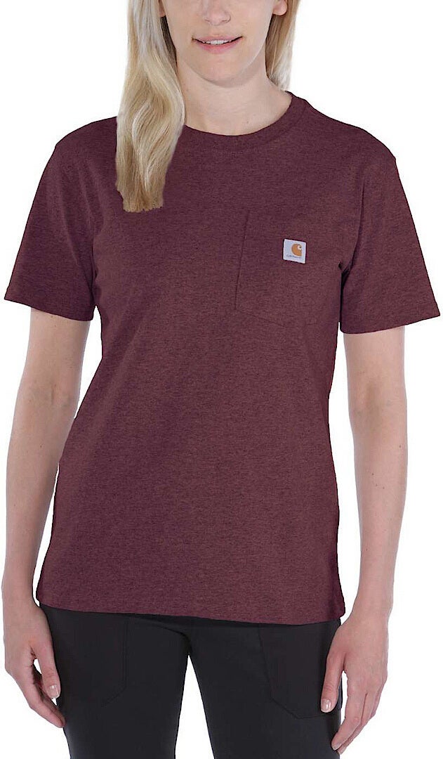 Carhartt Workwear Pocket Maglietta donna Rosso Borgogna S Figura 2