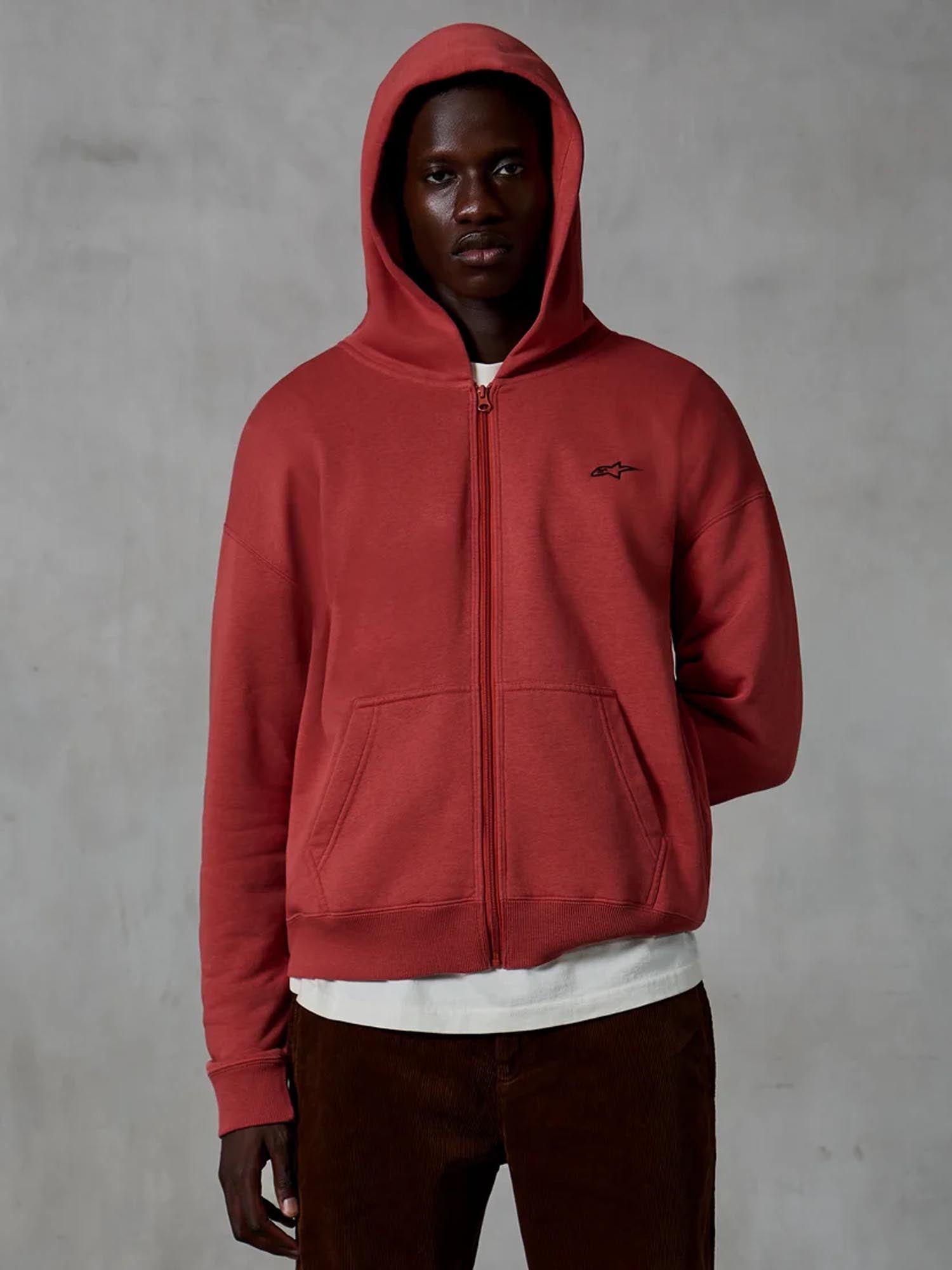 Alpinestars Essentials Ageless Zip Hoodie dunkelrot L Abbildung 5