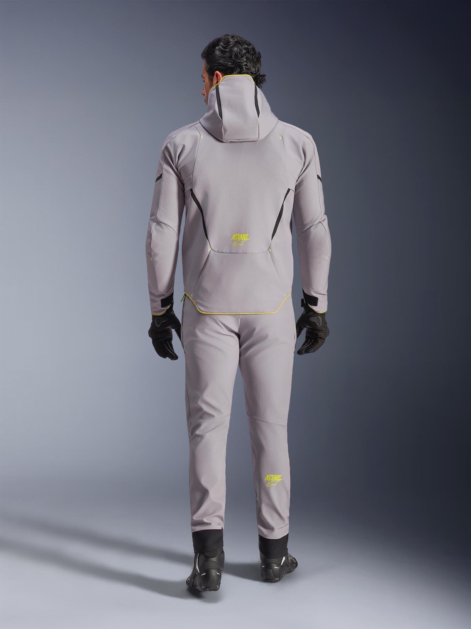 Alpinestars Aeroshel Veste textile de moto imperméable gris/jaune L Figure 6