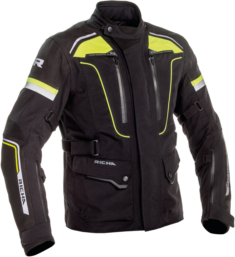 Richa Infinity 2 Pro Motorcykel tekstiljakke sort/gul XXL Figur 1