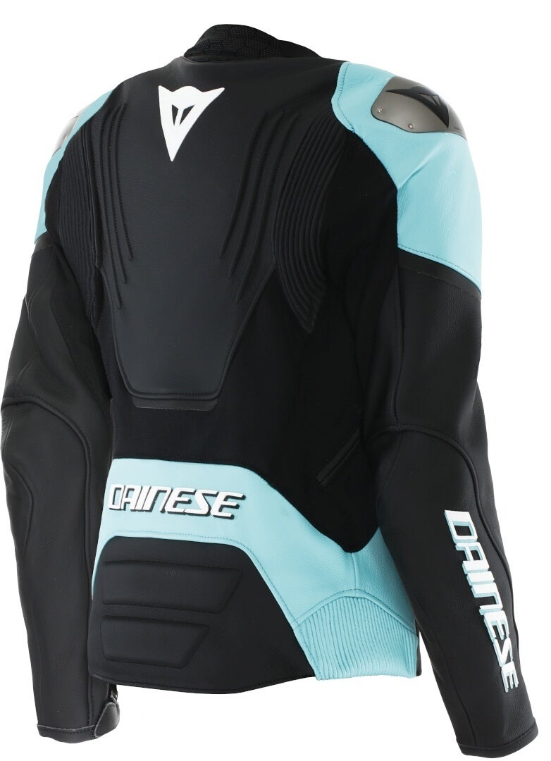 Dainese Racing 5 Ladies Motorcycle Leather Jacket black/light blue 42 Figure 2