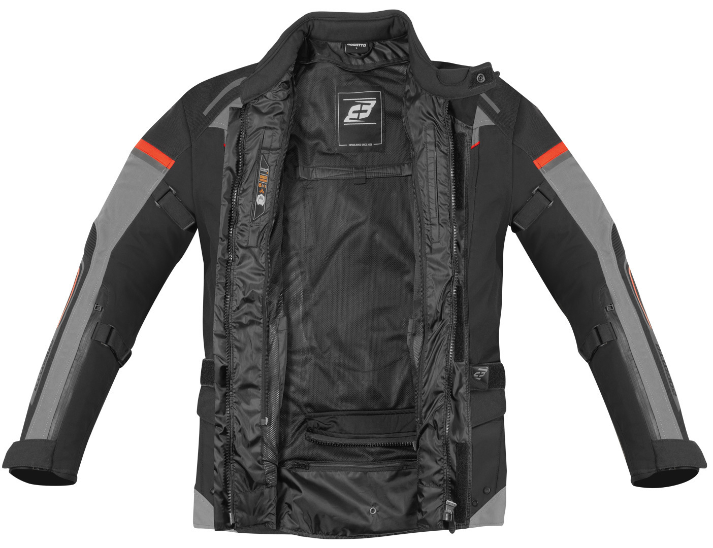 Bogotto Shado Jachetă textilă impermeabilă laminată 2in1 pentru motociclete Negru/Gri/Roșu L Figura 3