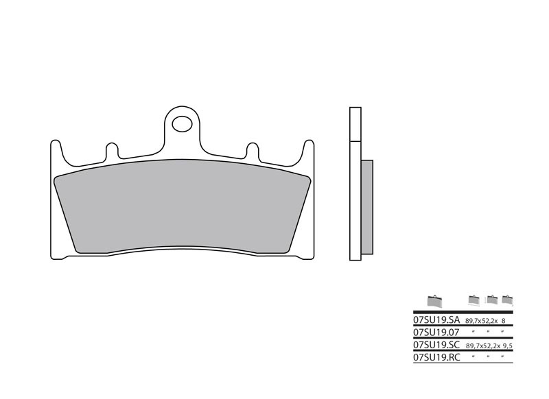 Brembo S.p.A. Plăcuțe de frână din metal sinterizat pe stradă - 07SU19LA Figura 1