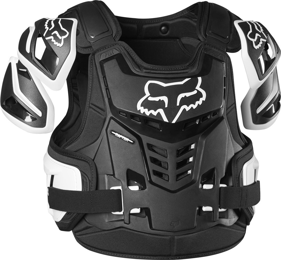 FOX Raptor Vestă de protecție alb/negru S/M Figura 1