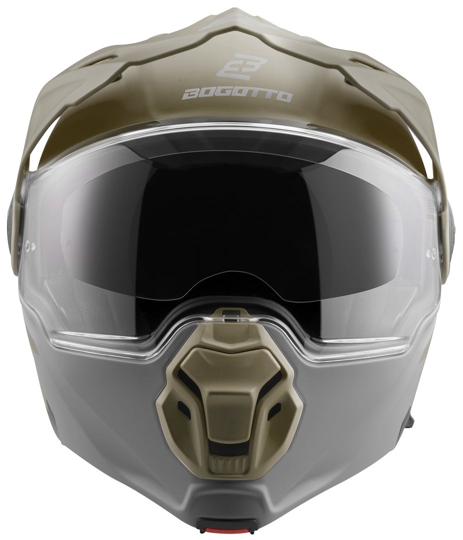 Side view of Bogotto FG-102 Duo Fiberglass Enduro Flip-Up Helmet