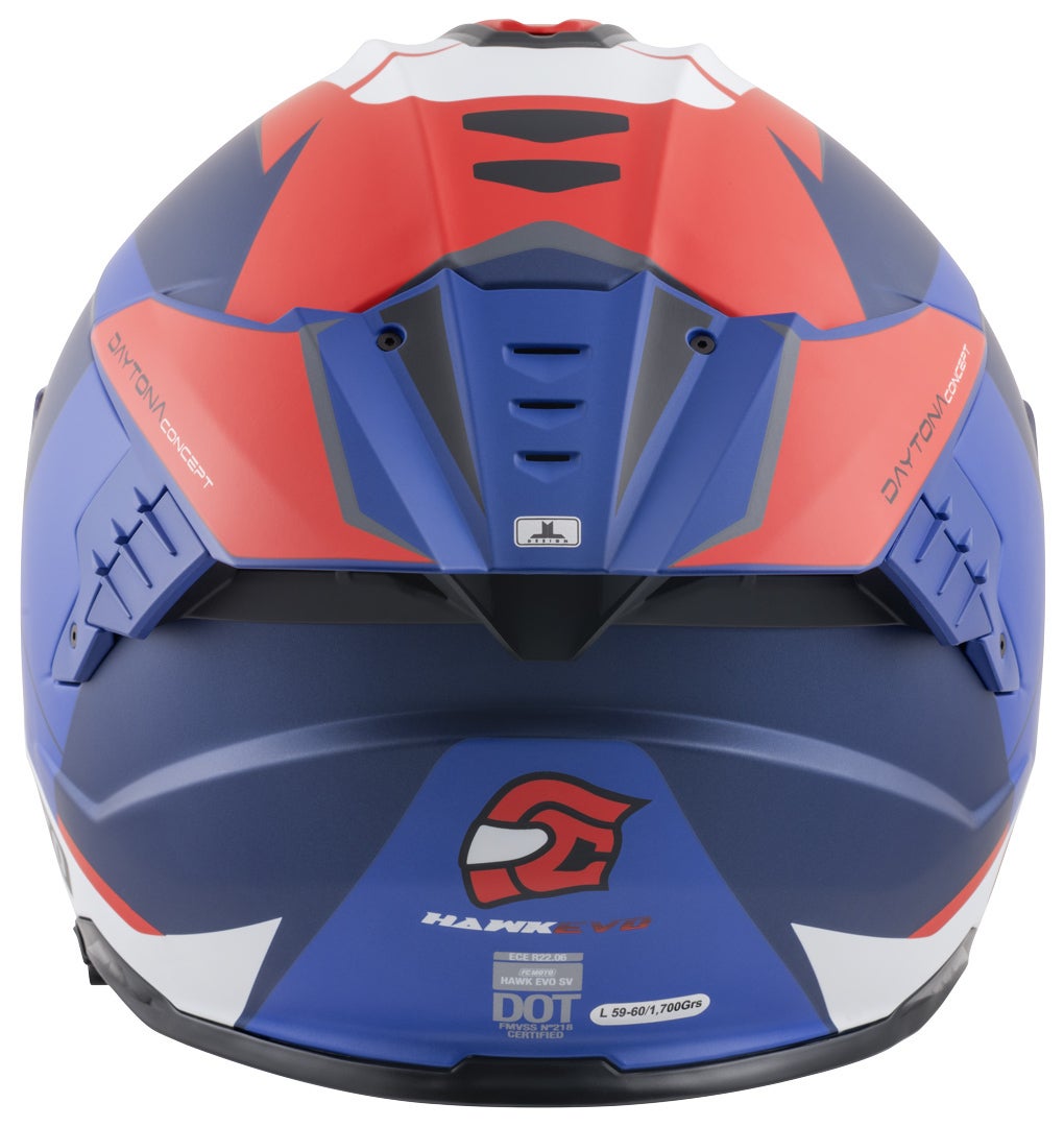 FC-Moto Hawk EVO-X Casco nero opaco/rosso/blu/bianco S Figura 5