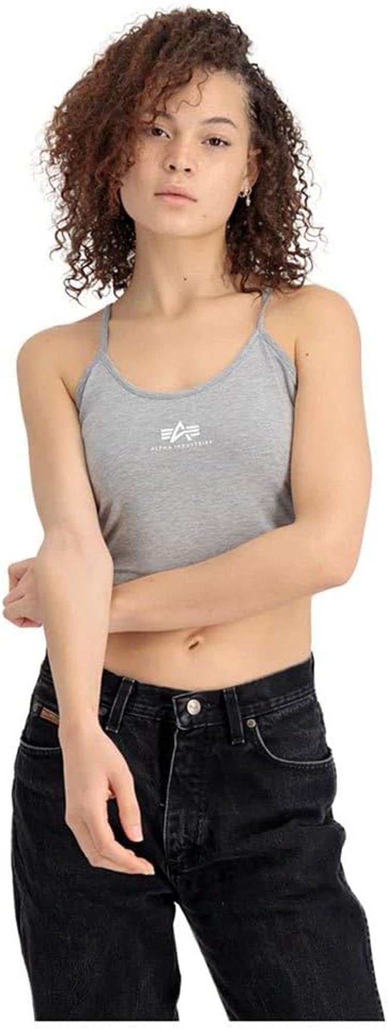 Alpha Industries Basic Crop SL Ladies Top grey XL Figure 2