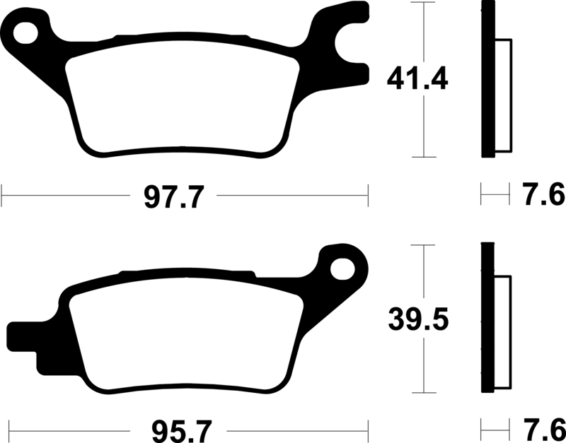 TECNIUM Ekologiska bromsbelägg till sparkcykel - ME510 Figur 1