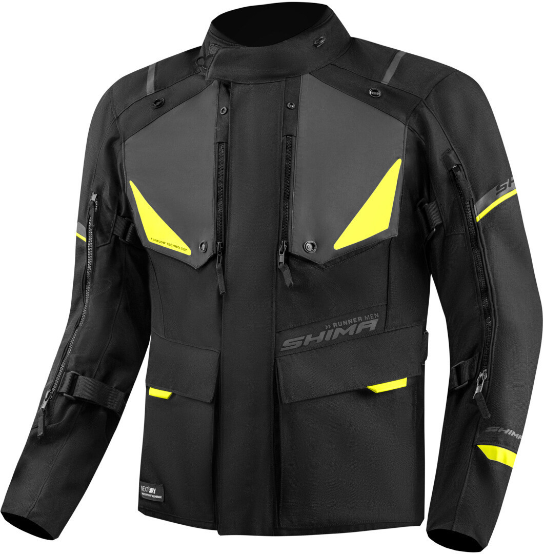 SHIMA Runner wasserdichte Motorrad Textiljacke schwarz/gelb M Abbildung 1