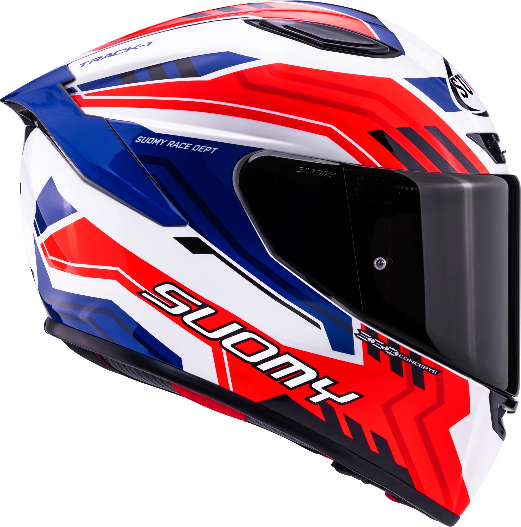 Suomy Track-1 Framework Helm wit/rood/blauw S (55/56) Figuur 6