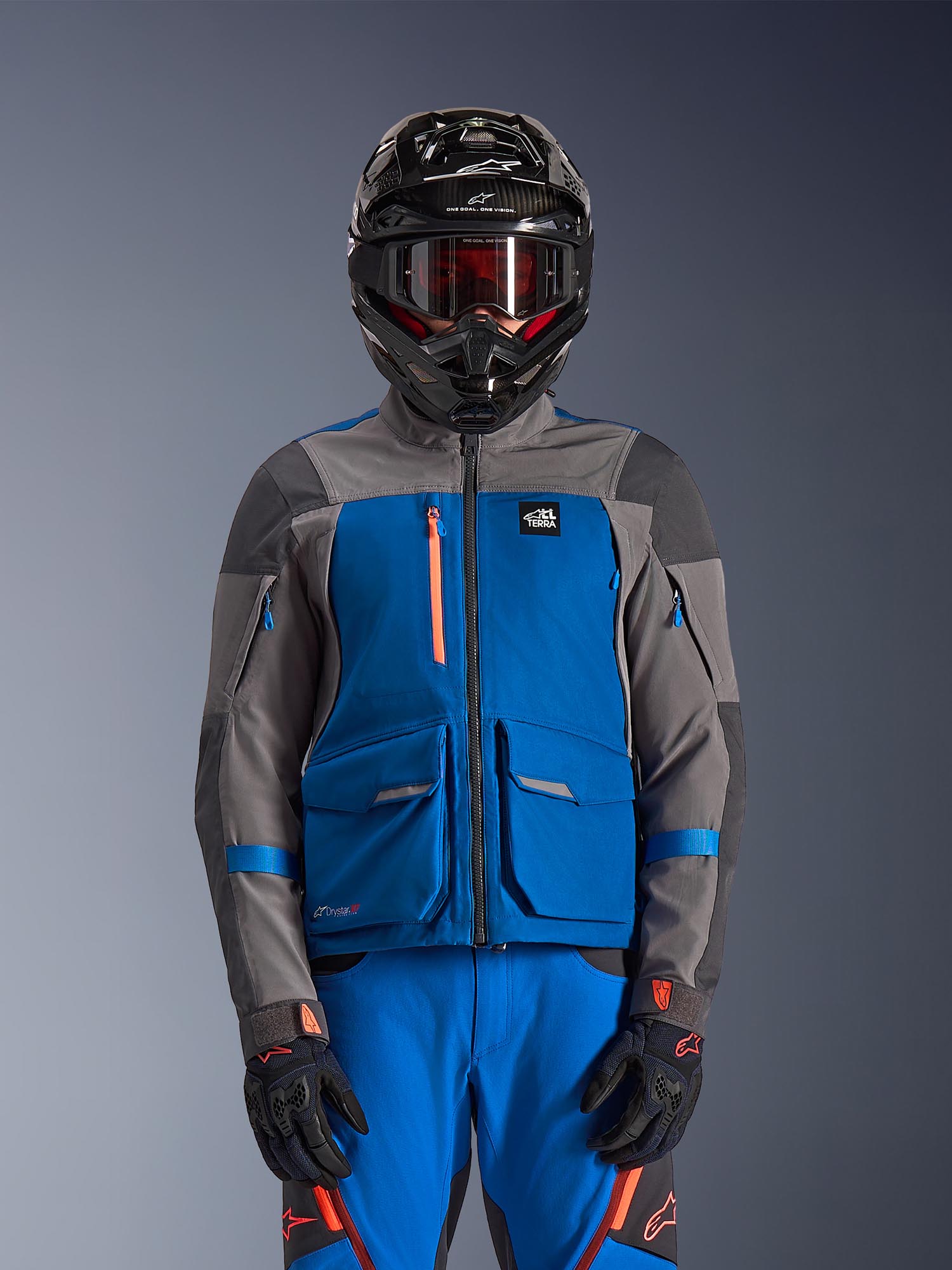 Alpinestars Maxdura Drystar XF waterproof Motorcycle Textile Jacket blue/grey M Figure 7