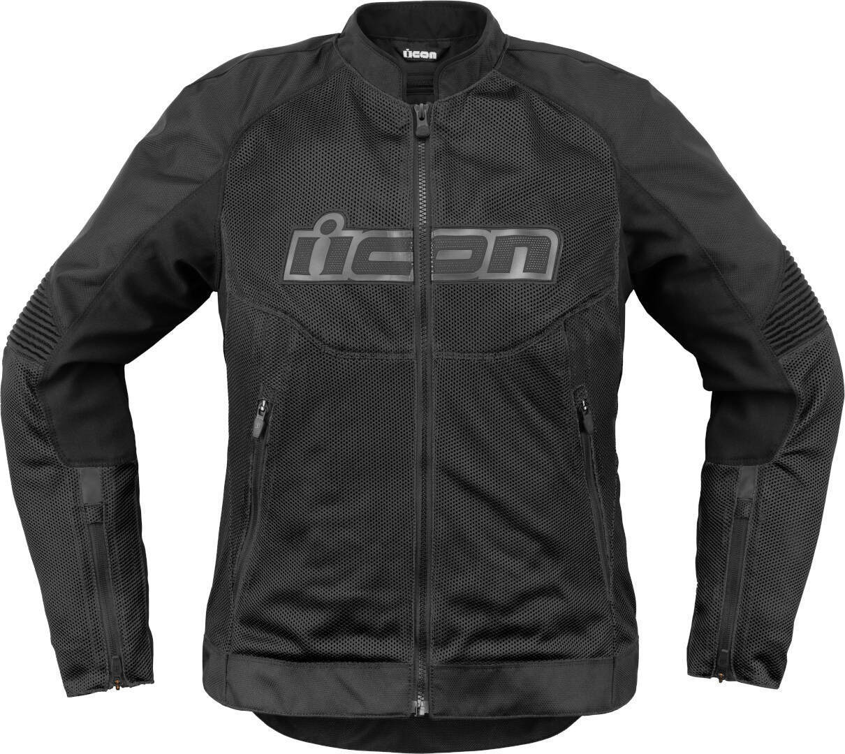 Icon Overlord3 Mesh Dame motorcykel tekstiljakke Sort S Figur 1