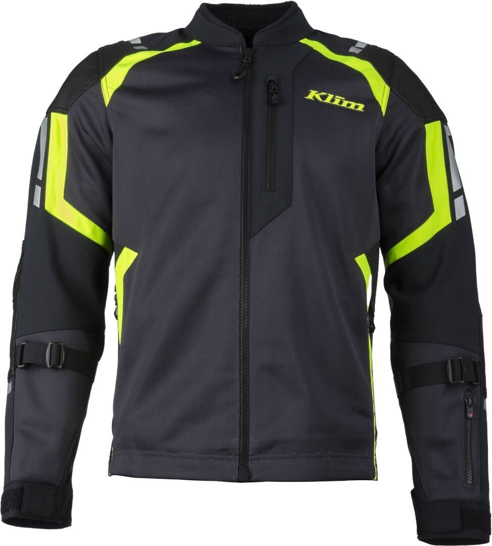 Klim Induction Pro 2025 Blouson en cuir/textile en maille de moto perforée noir/jaune néon XXL Figure 5