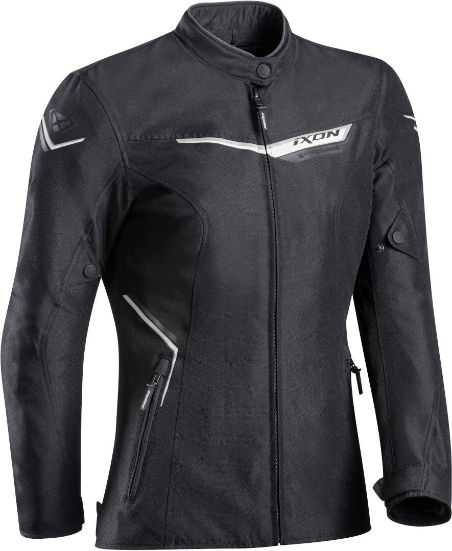 Ixon Slash Damen Motorrad Textiljacke schwarz/silber XL Abbildung 1
