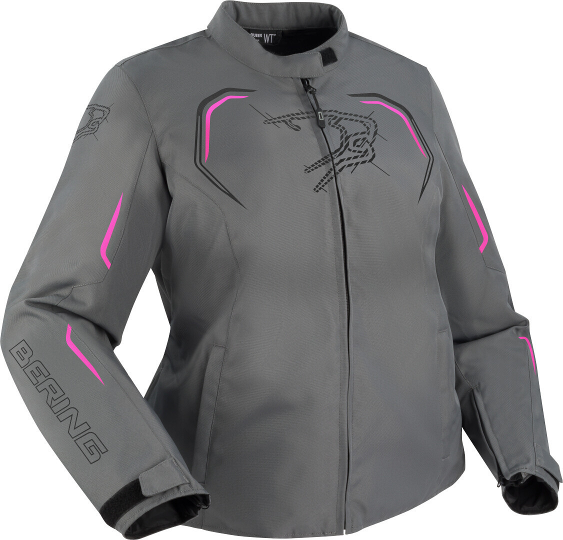 Bering Dundy Queen Size veste textile de moto pour dames imperméable à l’eau gris/rose W-48 Figure 1