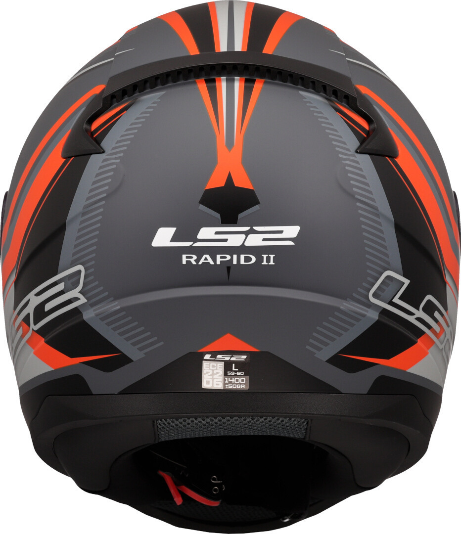 LS2 FF353 Rapid II Flitz Cască Gri mat/portocaliu XXL (63/64) Figura 4