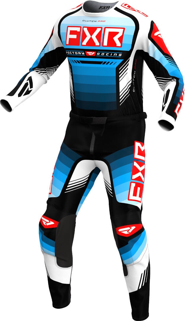 FXR Clutch Pro 2024 Motokrosový dres černá/bílá/modrá/červená S Obrázek 3