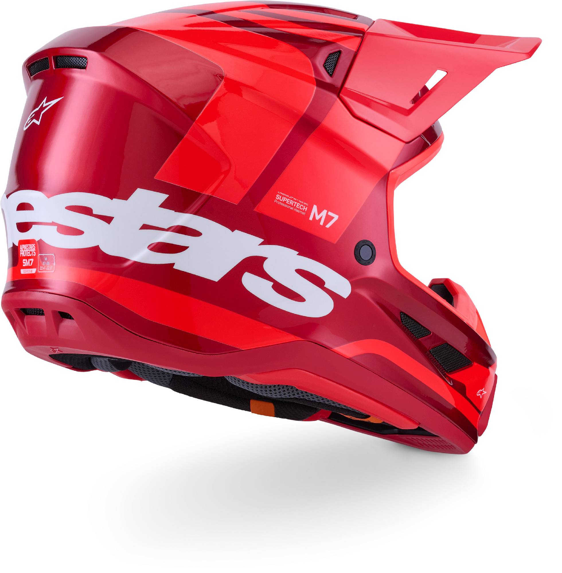 Alpinestars SM7 Core Motocross Helm rot S (55/56) Abbildung 3
