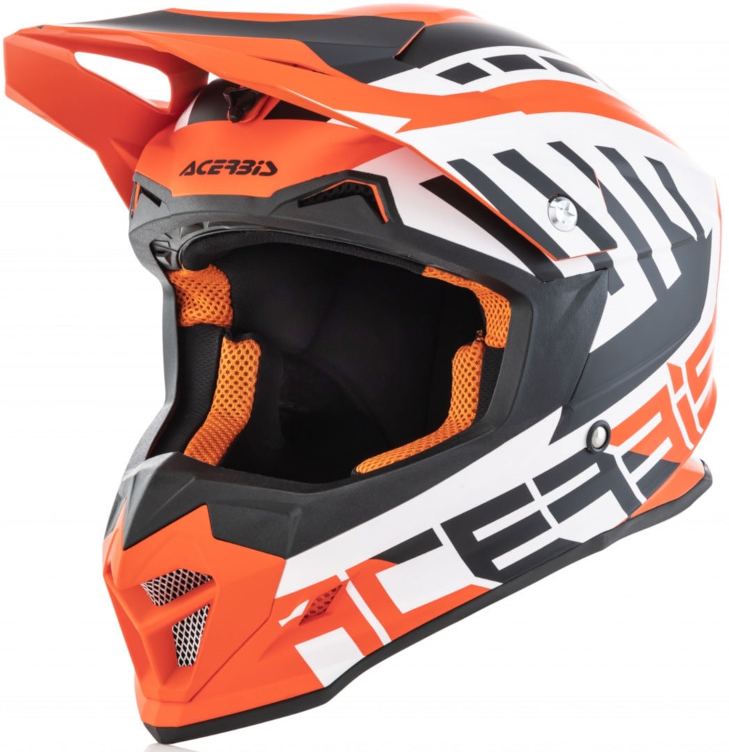 Acerbis Profile 4 Casque Motocross Blanc/Orange S (55/56) Figure 1